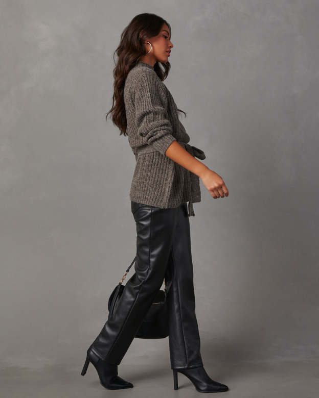 Wixson Belted Mock Neck Sweater-Matylis