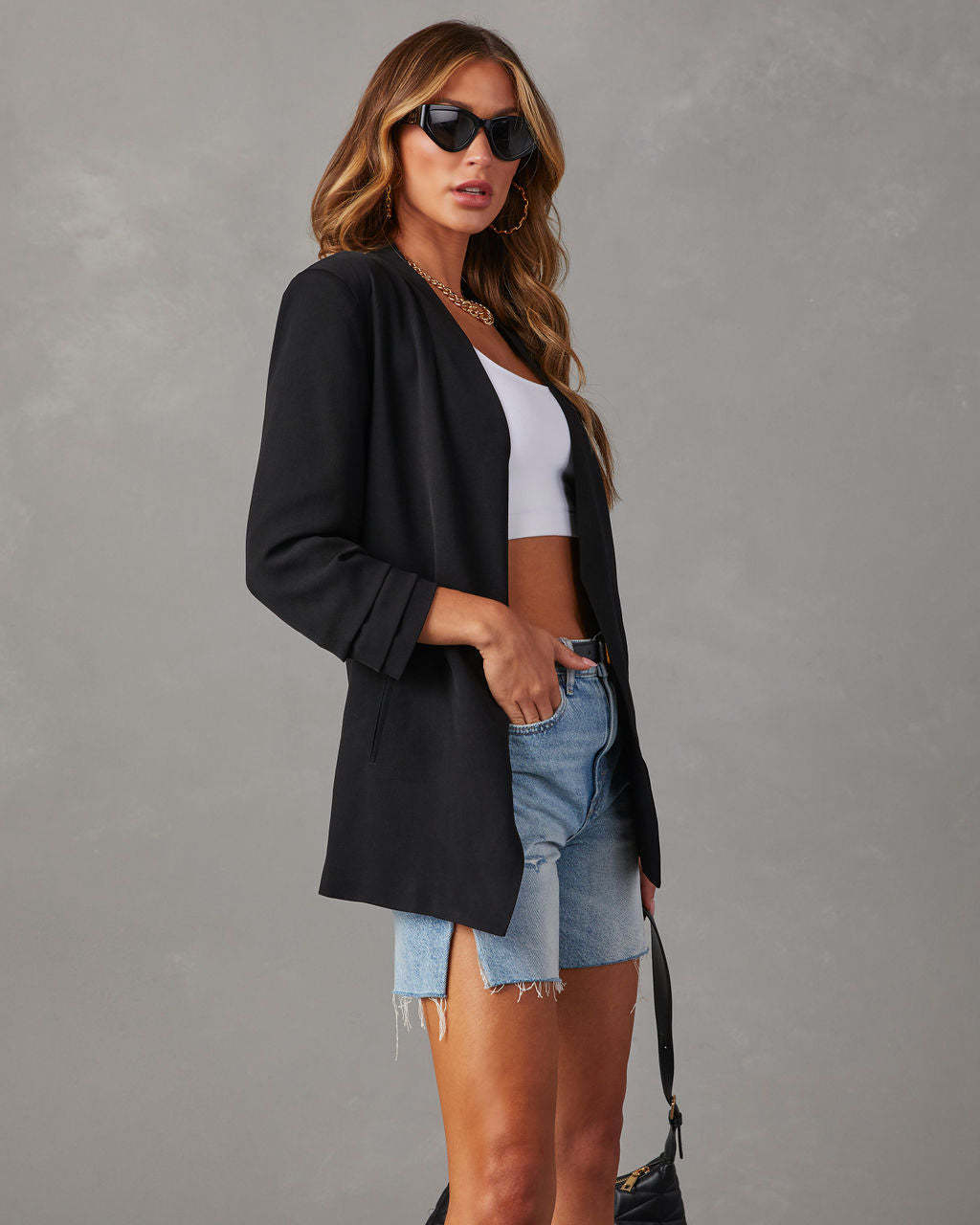 Uptown Girl Pocketed Blazer-Matylis