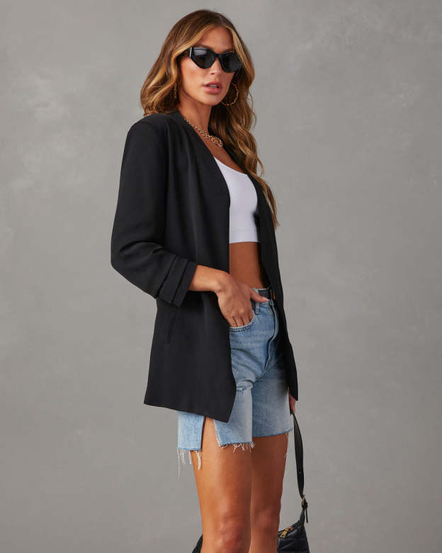 Uptown Girl Pocketed Blazer-Matylis