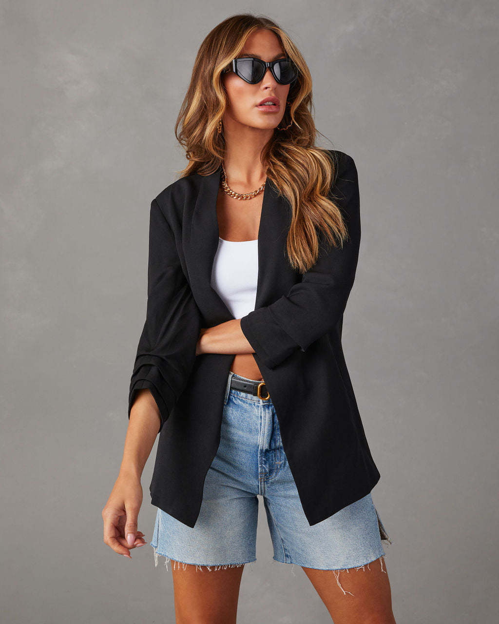 Uptown Girl Pocketed Blazer-Matylis