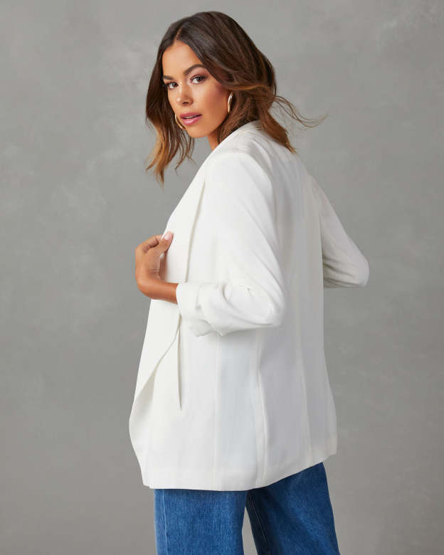 Uptown Girl Pocketed Blazer-Matylis