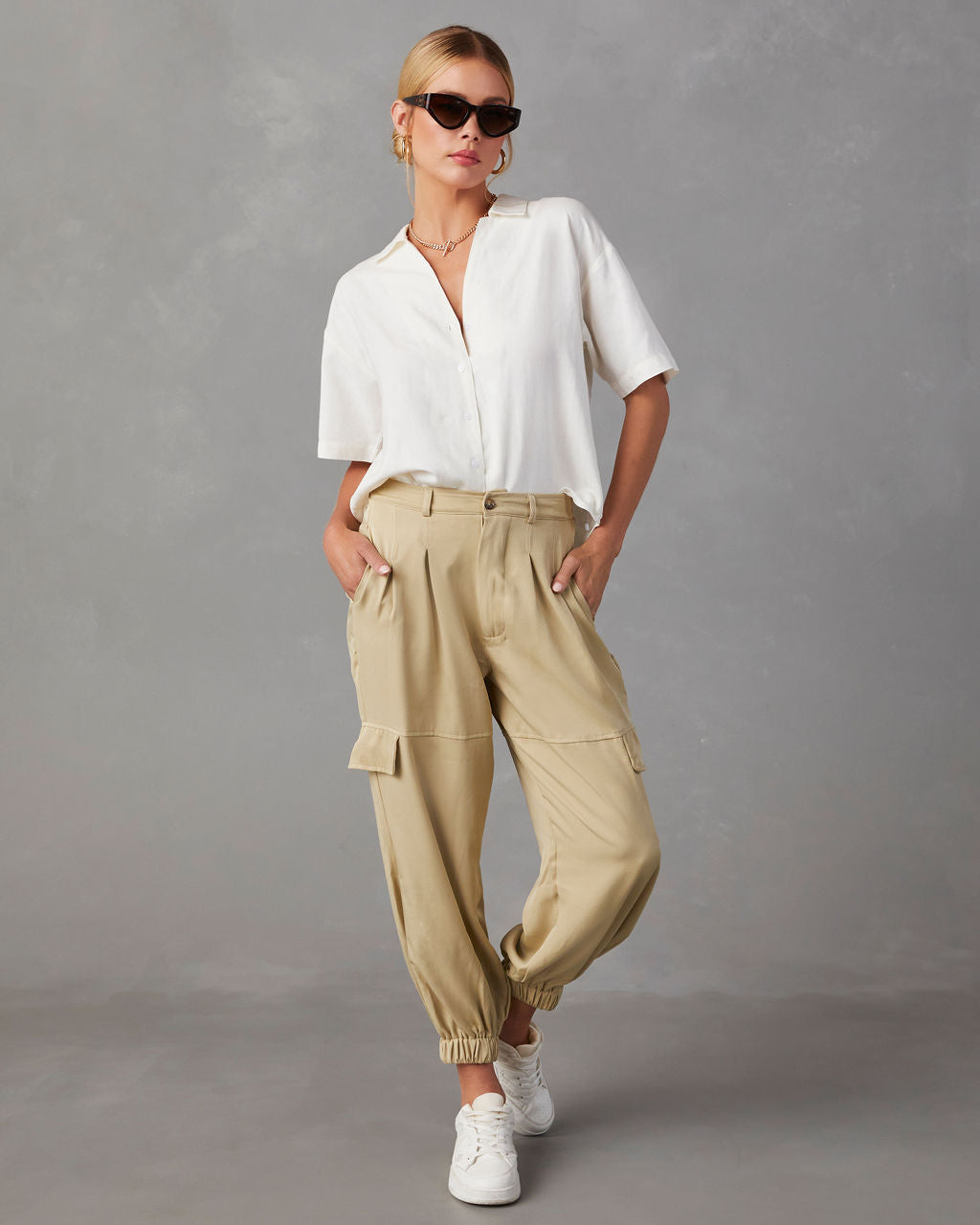 Tofino Short Sleeve Button Up Top-Matylis