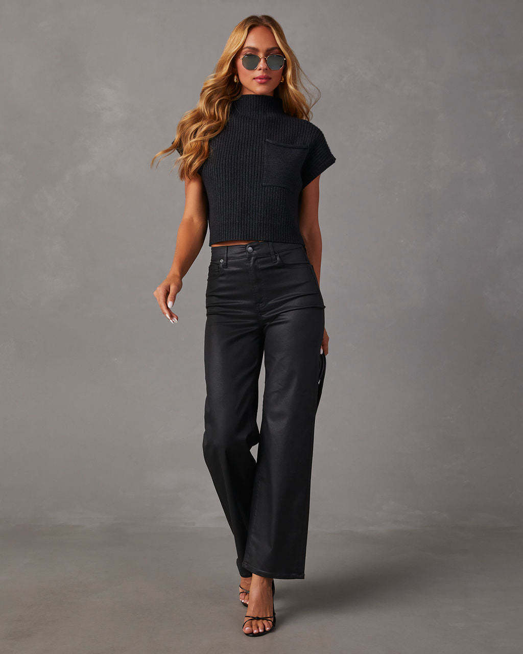Matylis Icon Coated High Rise Straight Jeans-Matylis