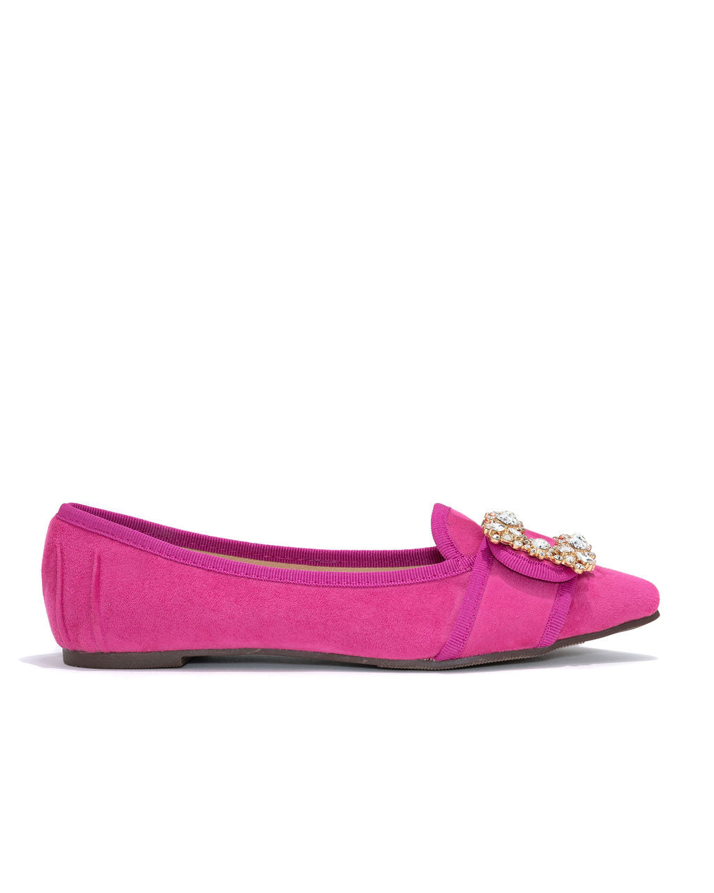 Vanderpump Embellished Faux Suede Flats-Matylis