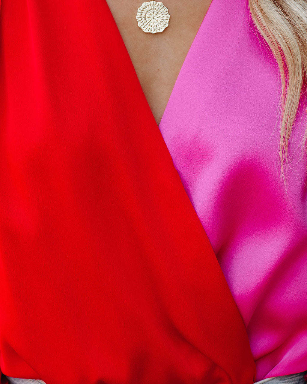Two Sides Satin Drape Bodysuit-Matylis