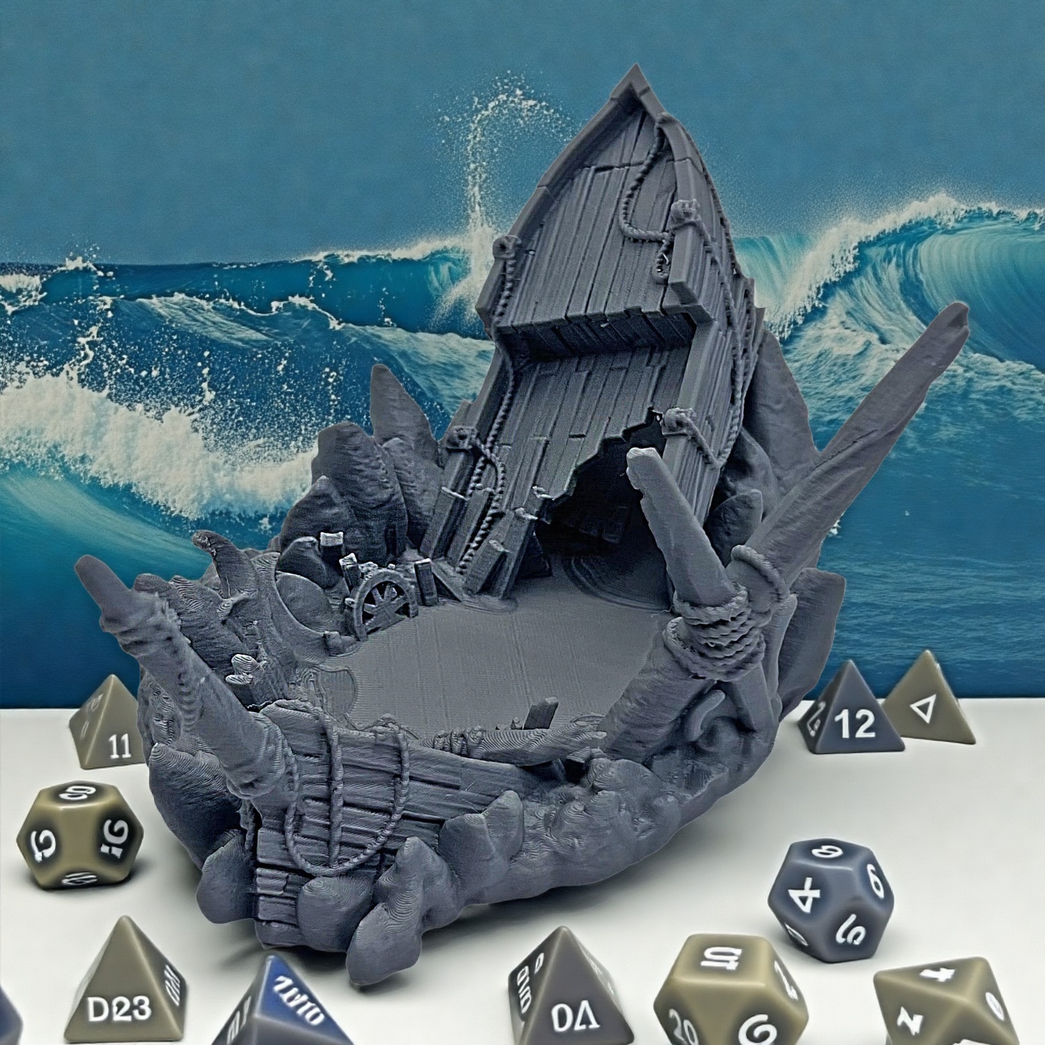 DND Crash Ship Model Dice Tower