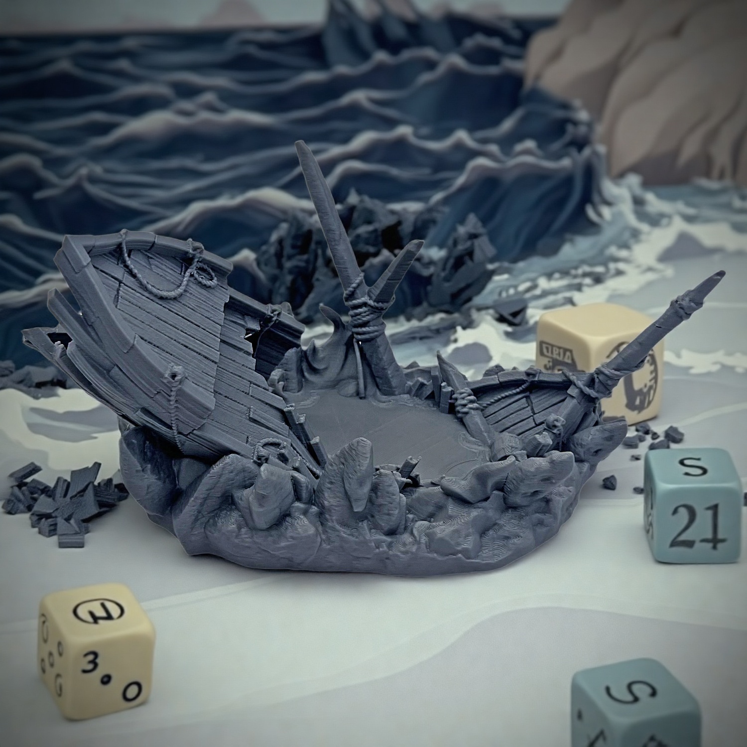 DND Crash Ship Model Dice Tower