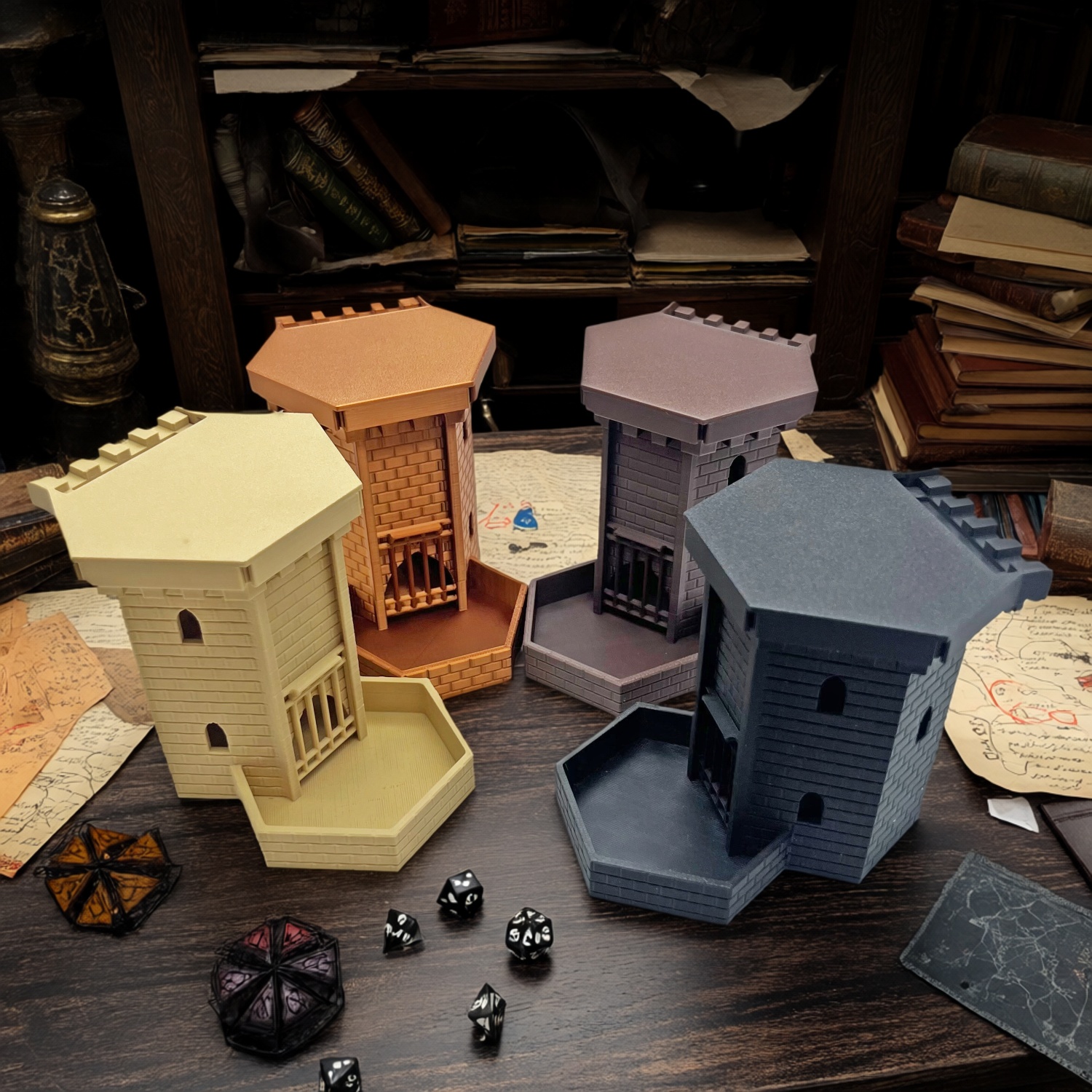 Prison Dice Tower, suitable for TRPG (Random Color)
