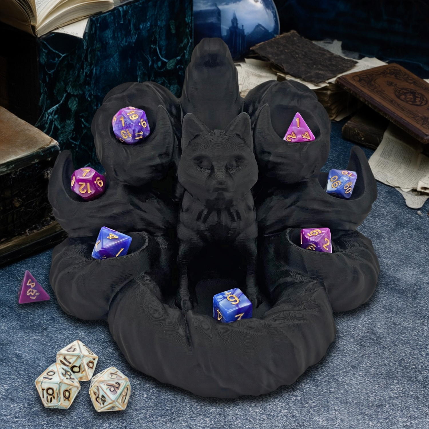 Dice Tower Seven Tailed Spirit Fox COC Running Team DND Ornament (Random Color)