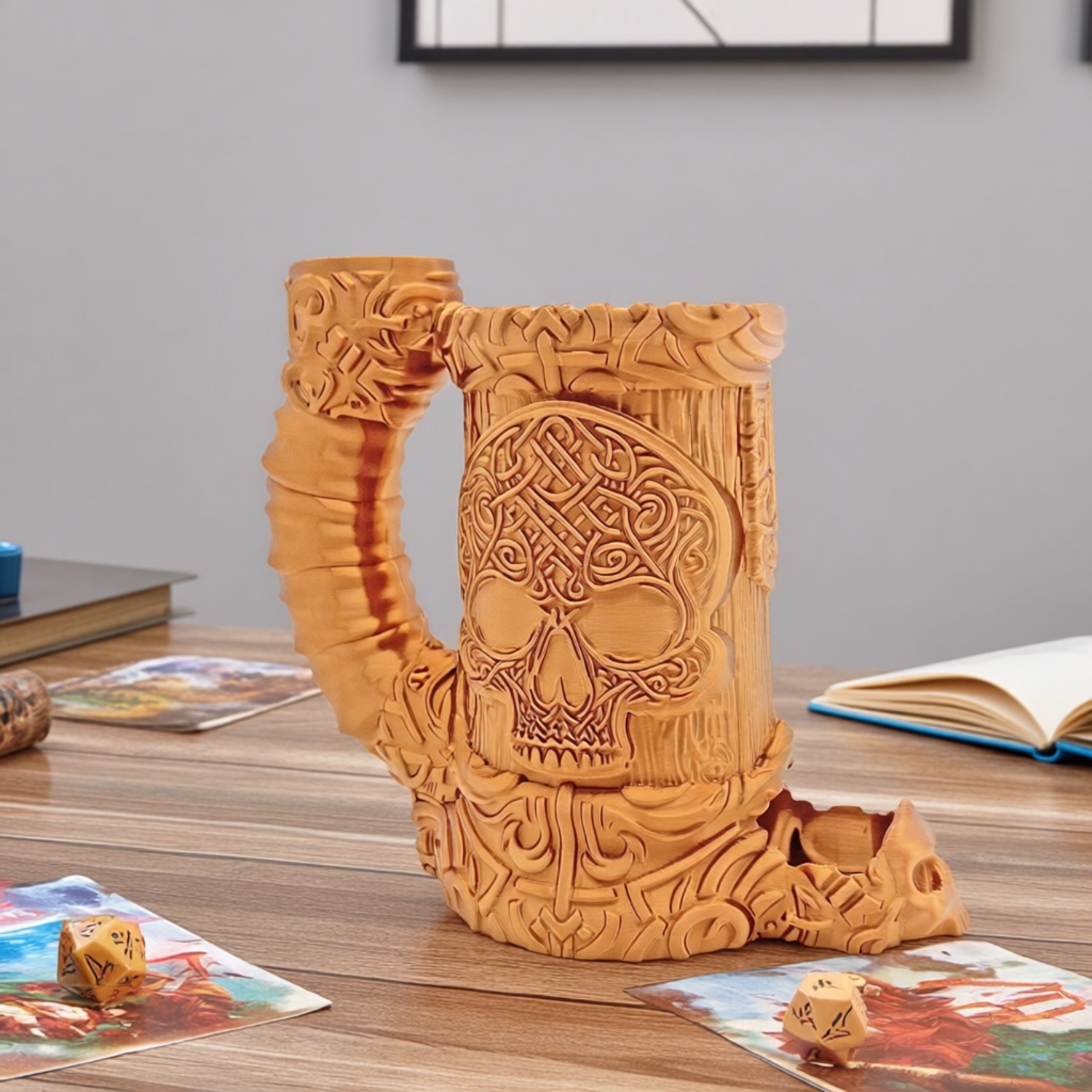 Skull shaped mug dice tower (Random Color)