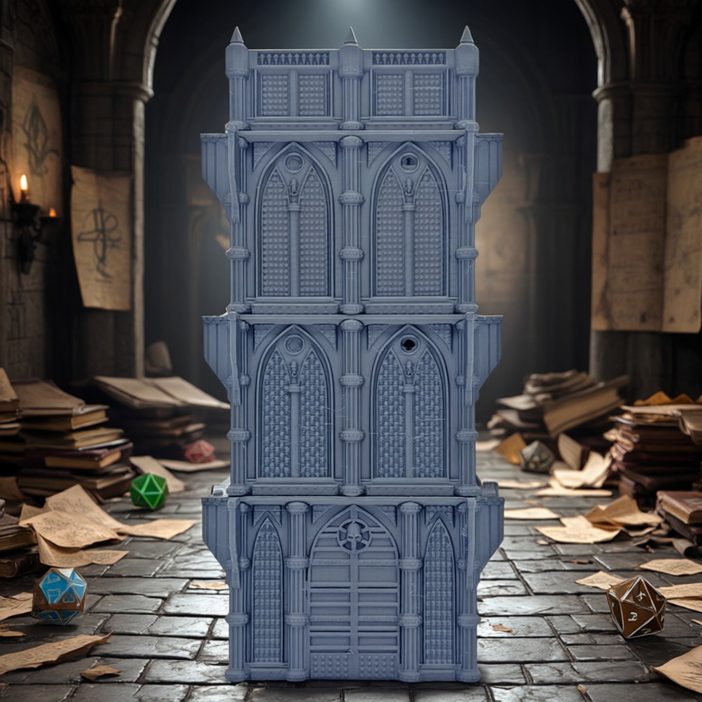 DND Cathedral Model Dice Tower Storage Ornament
