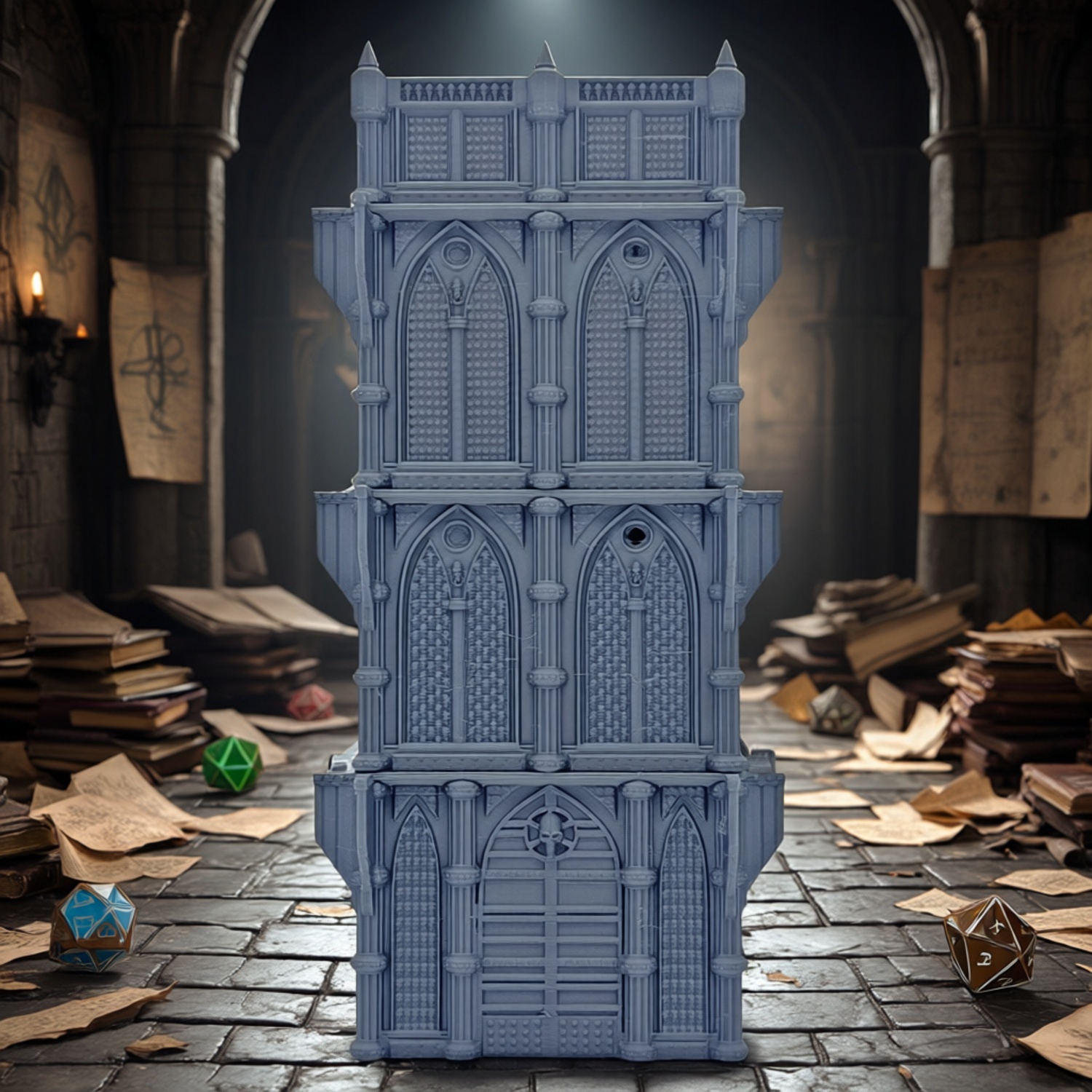 DND Cathedral Model Dice Tower Storage Ornament