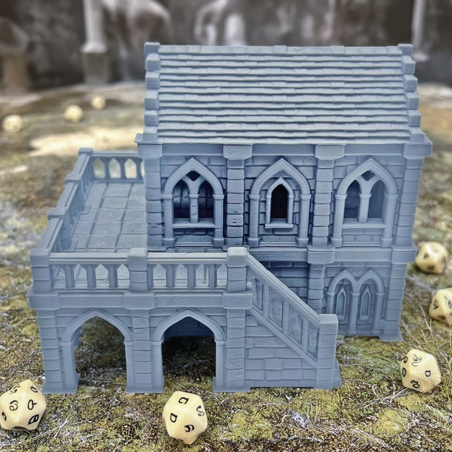 Dragon and Underground City Terrain Model Rural Mansion Model Ornament