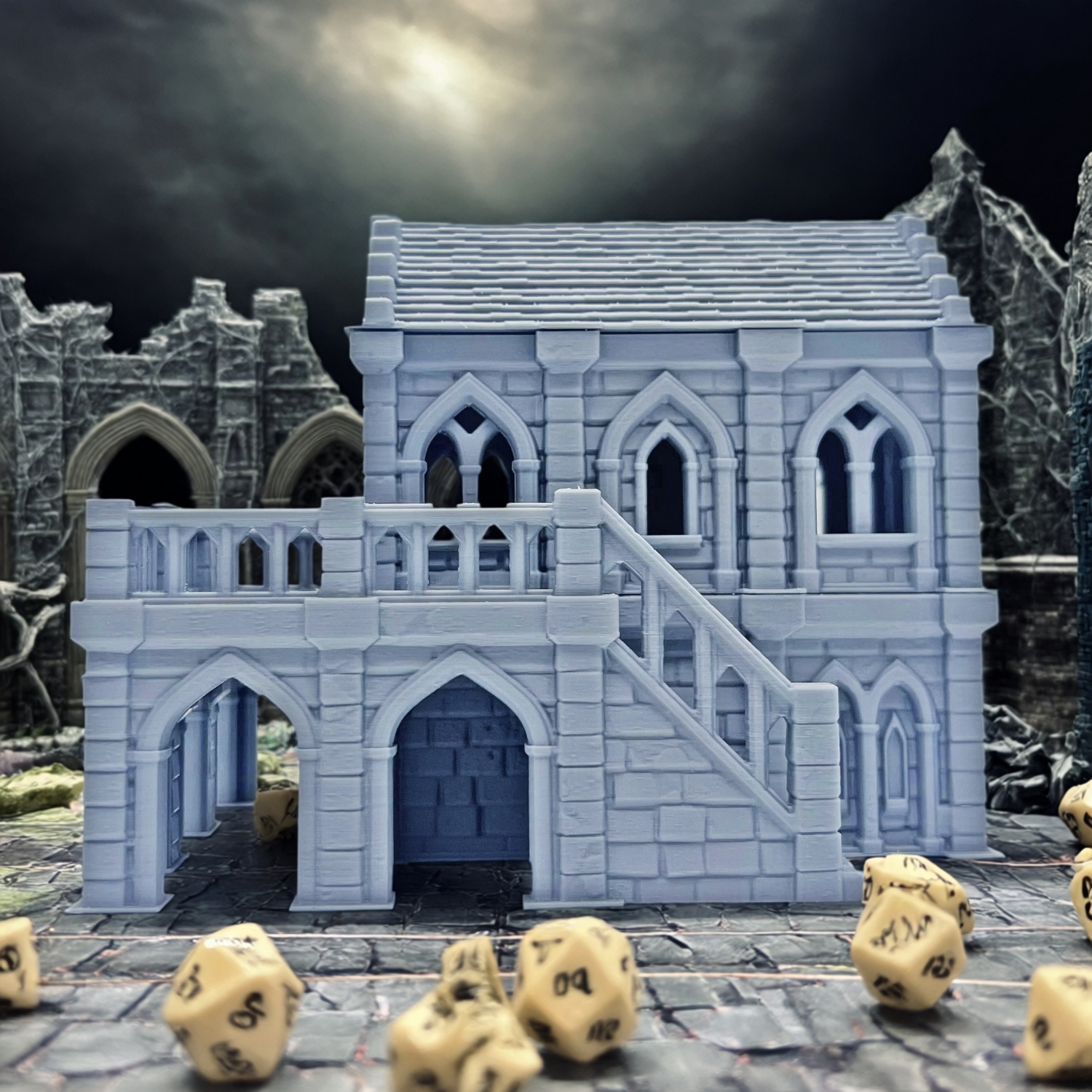 Dragon and Underground City Terrain Model Rural Mansion Model Ornament