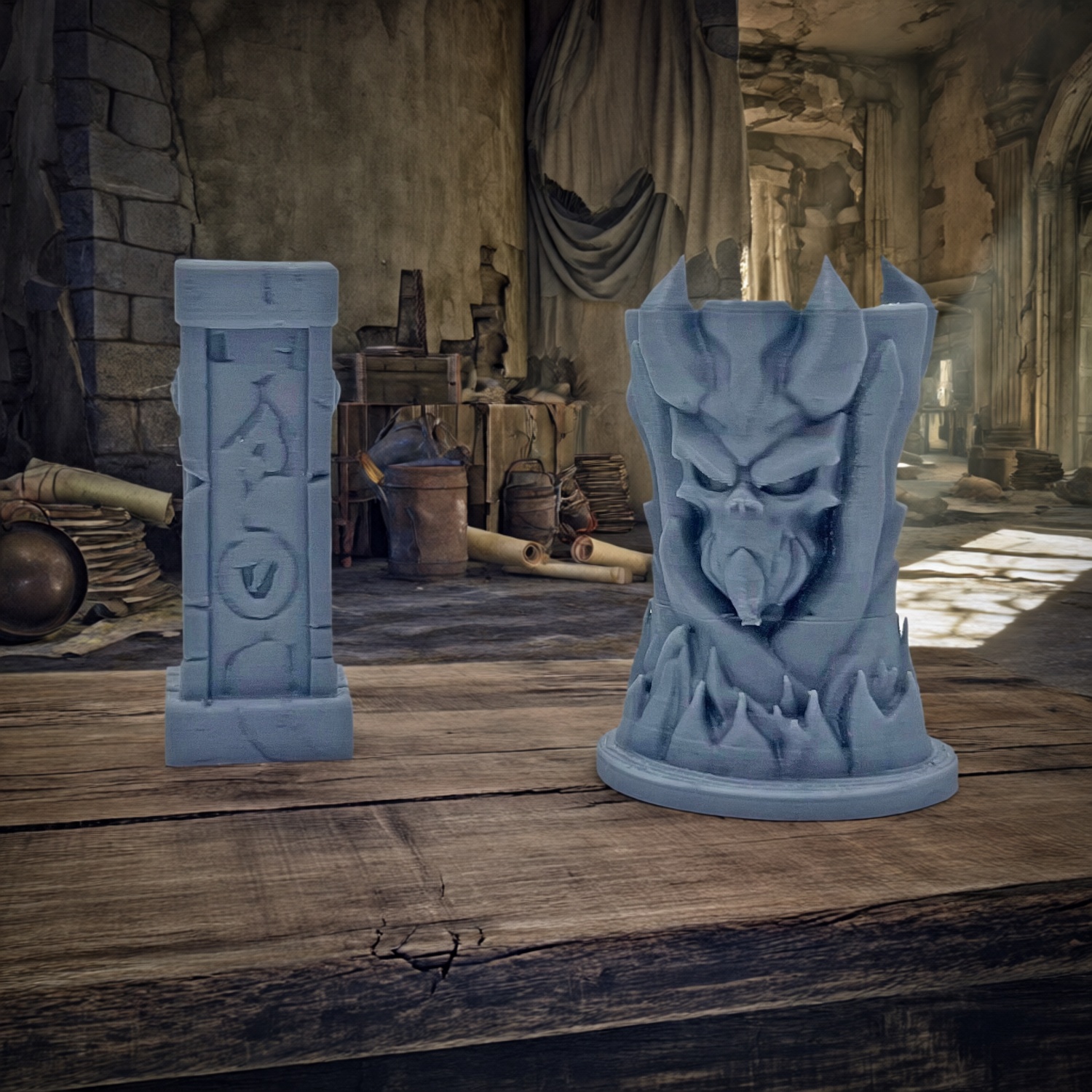 DND board game dungeon totem pole terrain