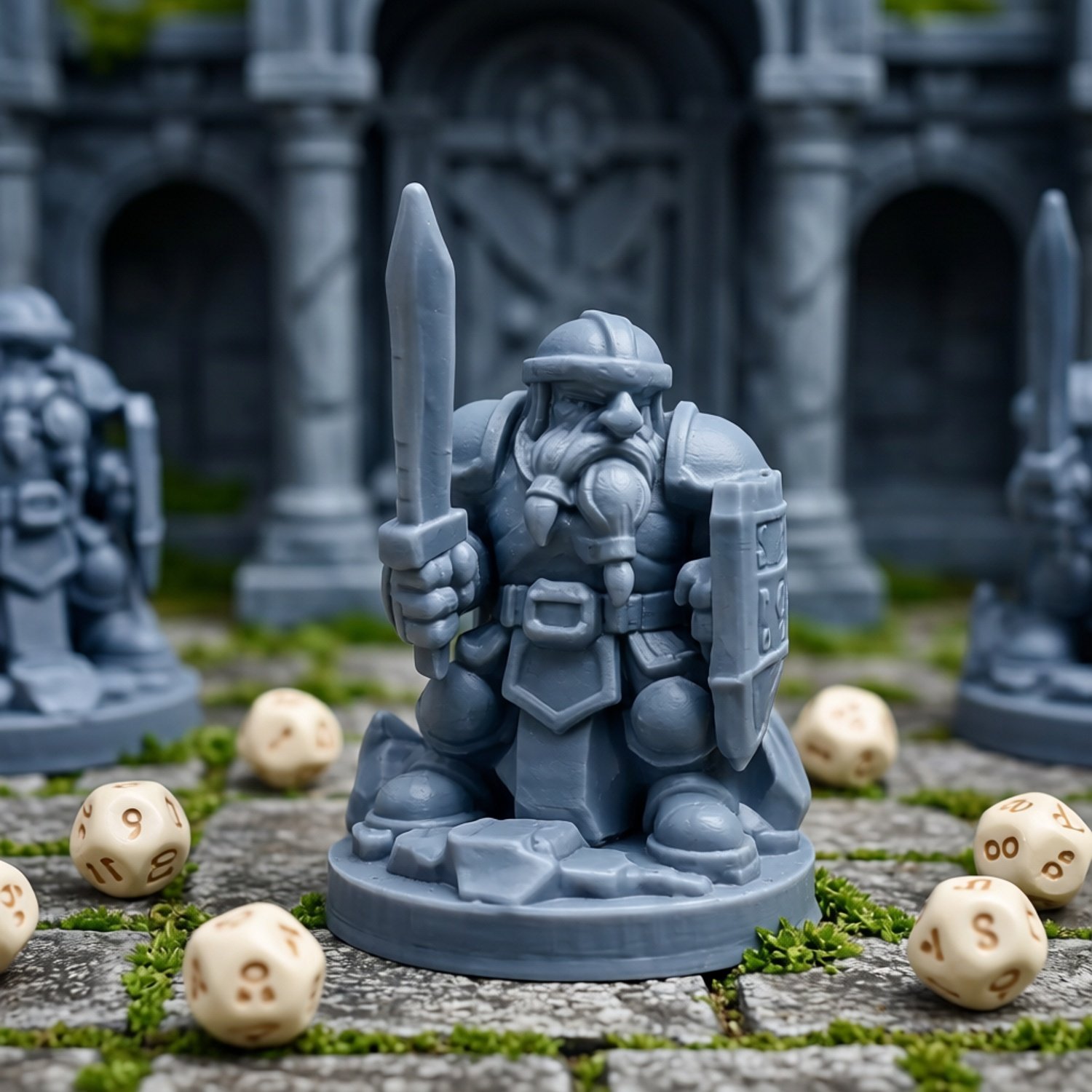 Dungeons&Dragons DND tabletop game Dwarf Soldier 2 model ornament