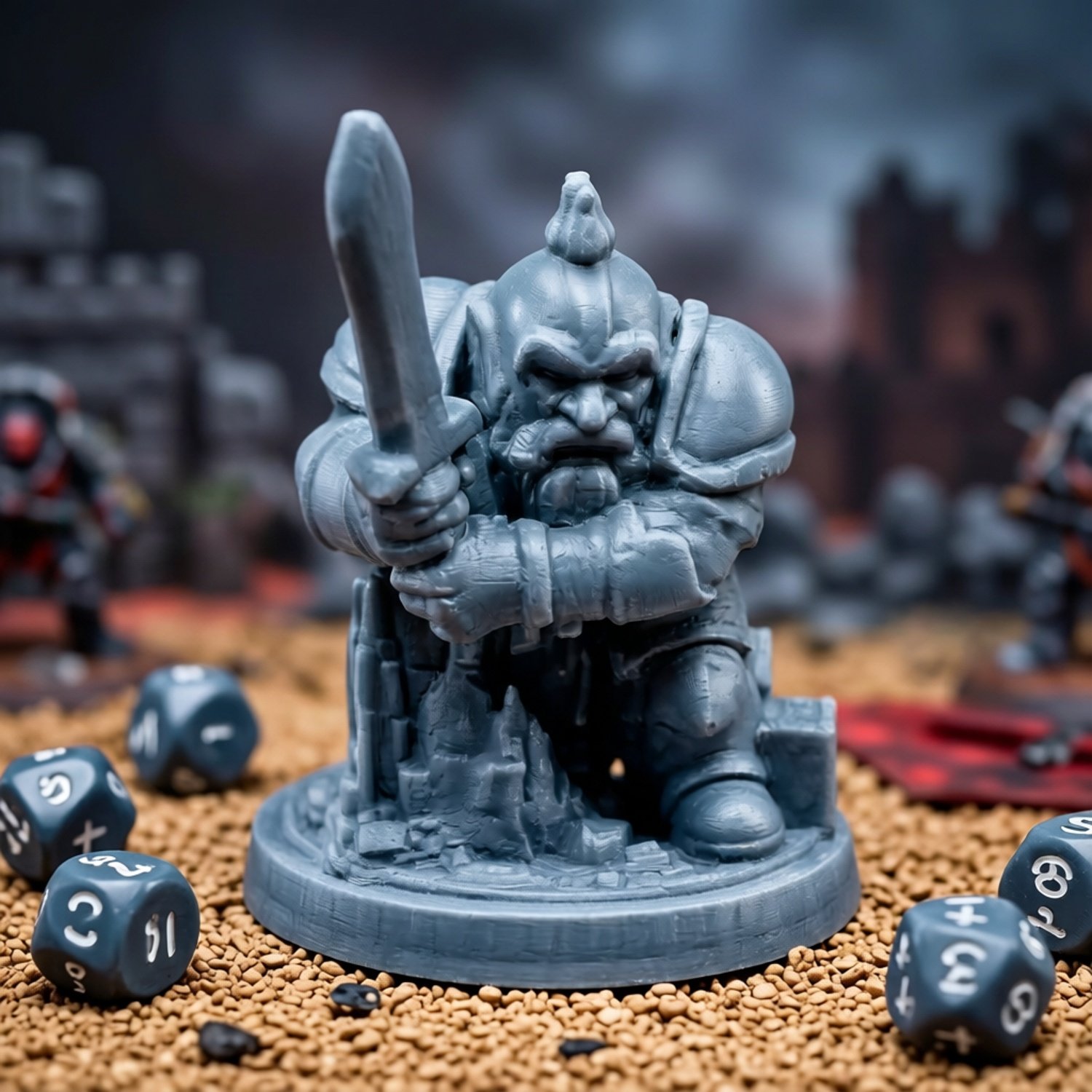 Dungeons&Dragons DND tabletop game Dwarf Soldier 10 model ornament