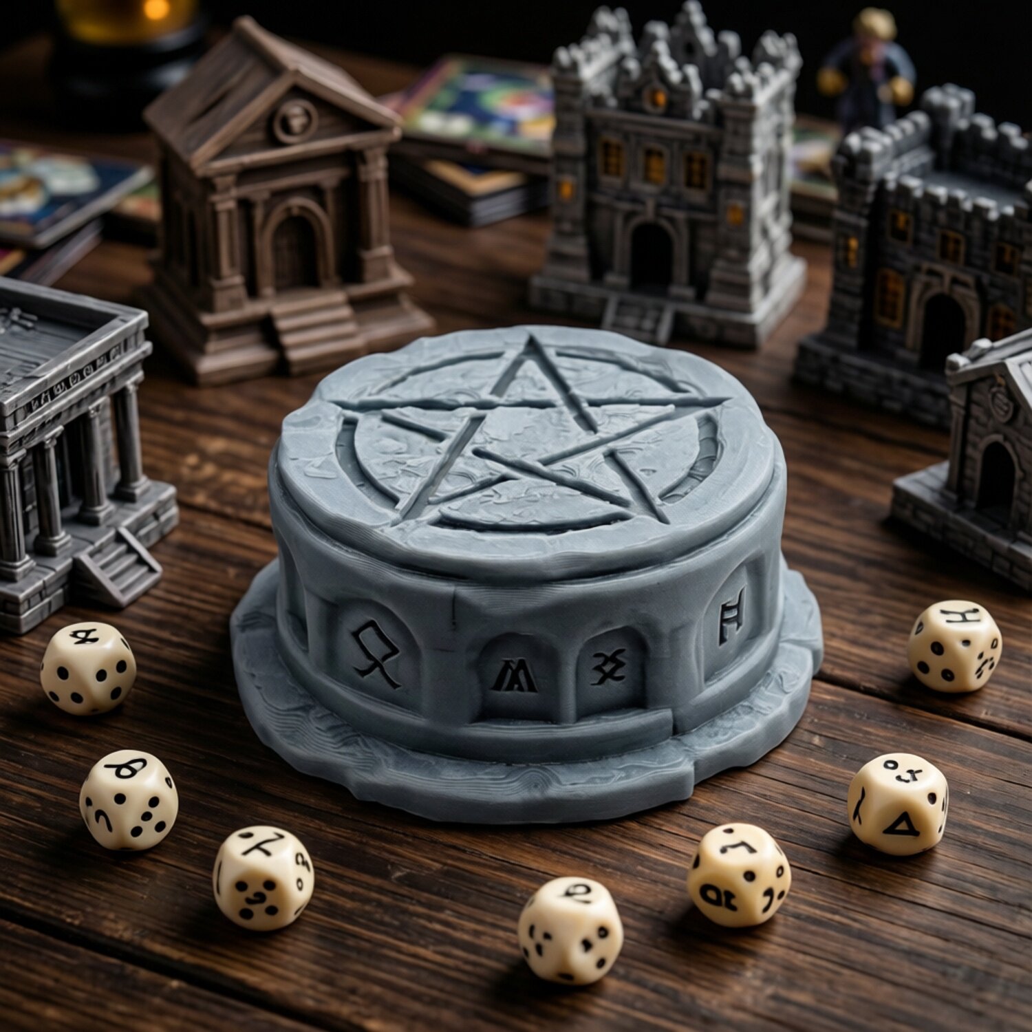 Terrain - Mysterious Dark Dwarf Rune Altar Battlefield Model