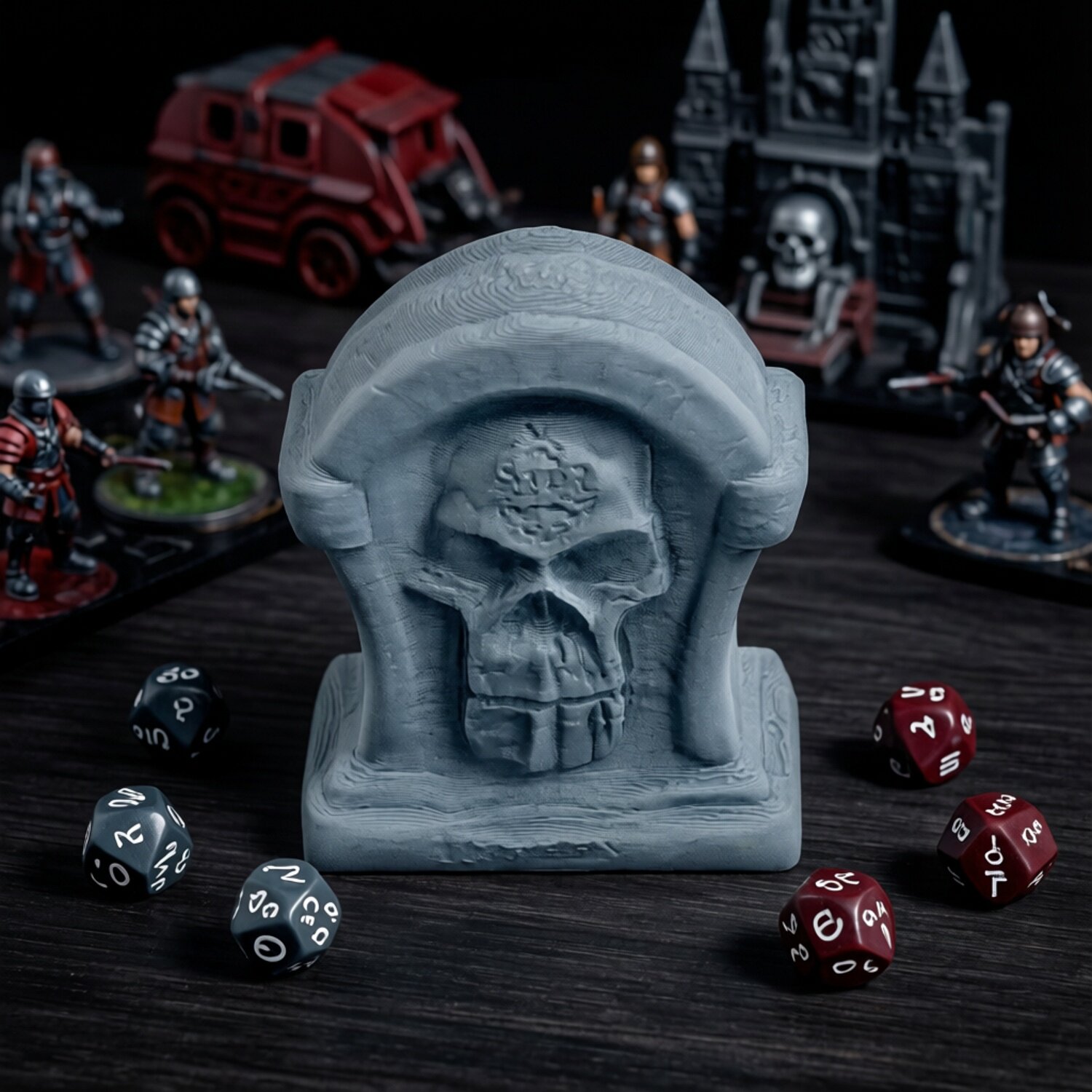 Dragon and Dungeon board game accessory scene construction - Skeleton Tombstone