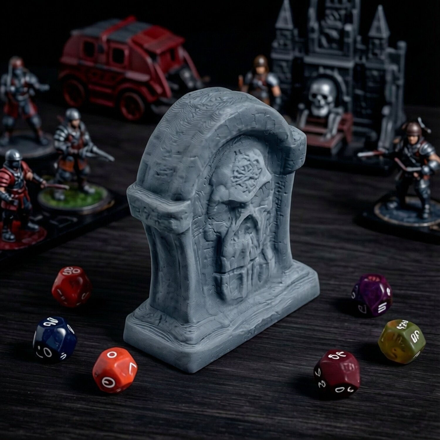 Dragon and Dungeon board game accessory scene construction - Skeleton Tombstone