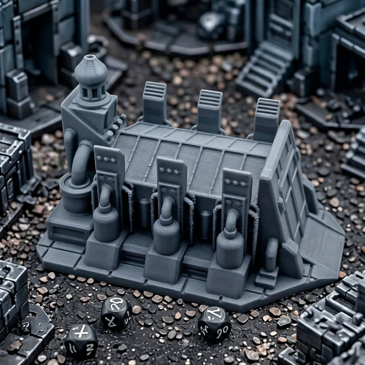 Building a war factory in ruins scene