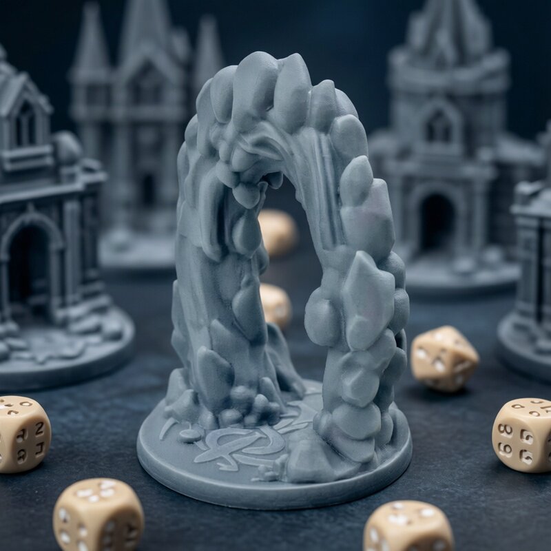 DND game props dice set terrain - Stone Portal