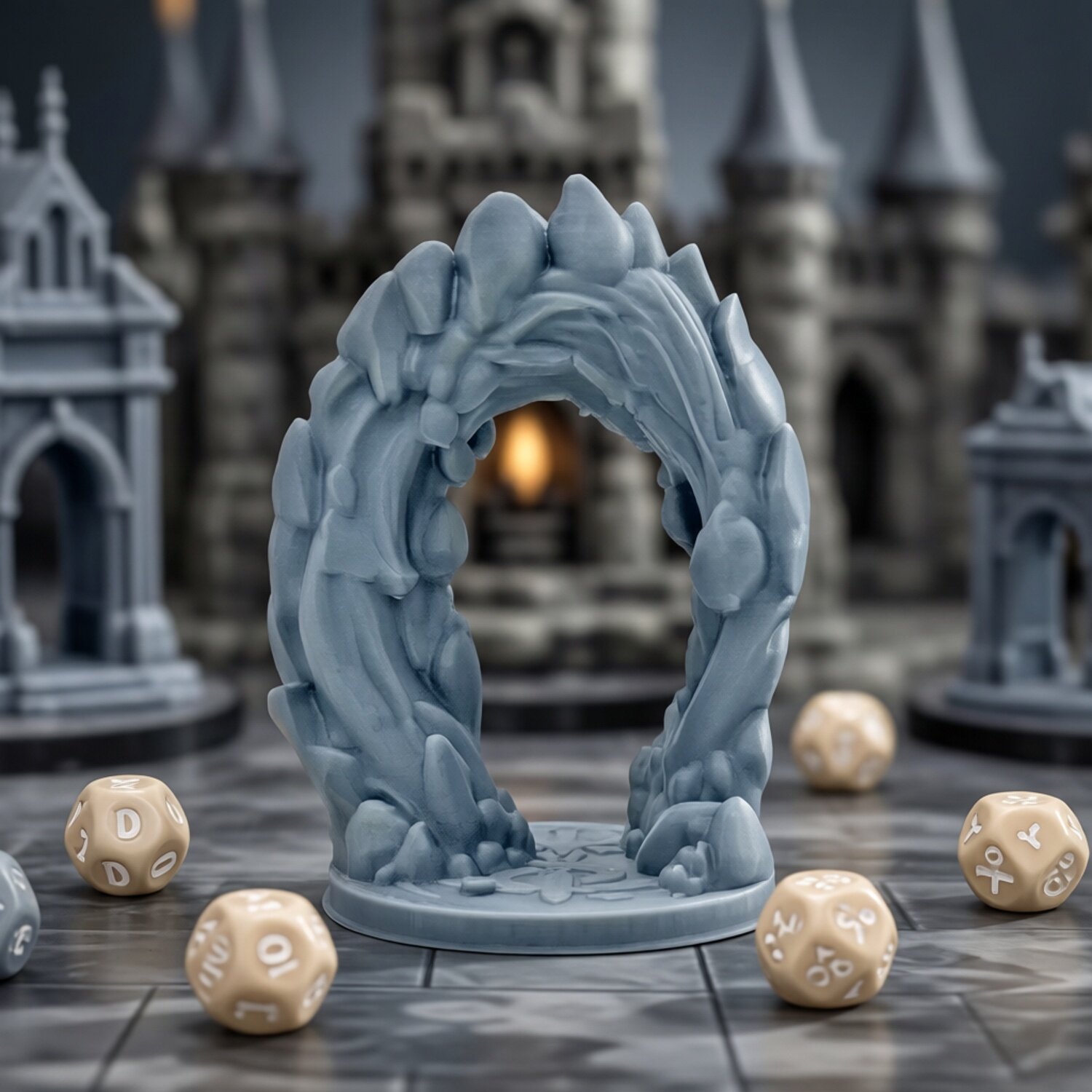 DND game props dice set terrain - Stone Portal