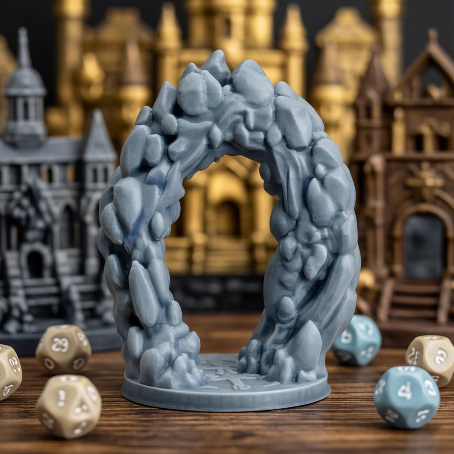 DND game props dice set terrain - Stone Portal