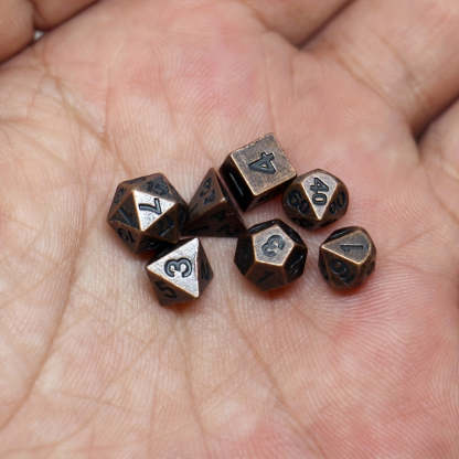 FREE Today: Metal Mini Archaized Board Game Dice Set (Give away a Mystery Monster D&D RPG Figures Miniatures)