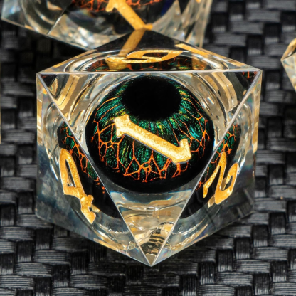Dragon Eyeball  DND Sharp Resin Liquid  Dice Set