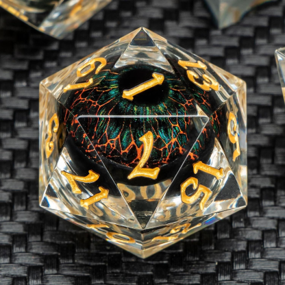Dragon Eyeball  DND Sharp Resin Liquid  Dice Set