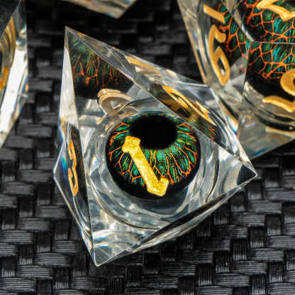 Dragon Eyeball  DND Sharp Resin Liquid  Dice Set