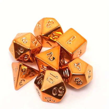 Plated Golden For DND Dice Set