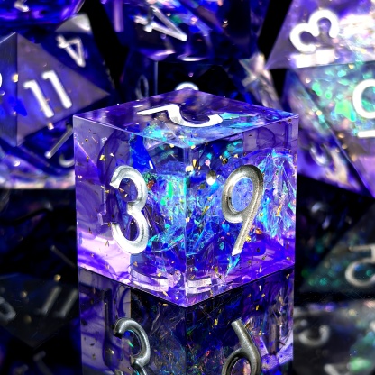 Beautiful seven-piece set of DND resin sharp dice set