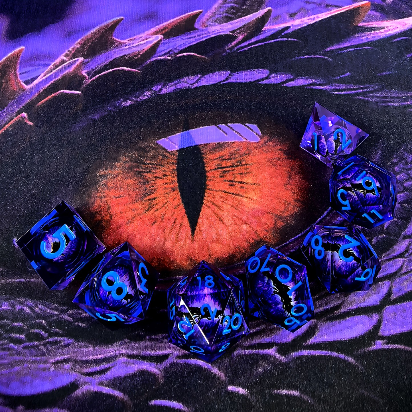 Dragon Eye DND Sharp Resin Liquid Dice