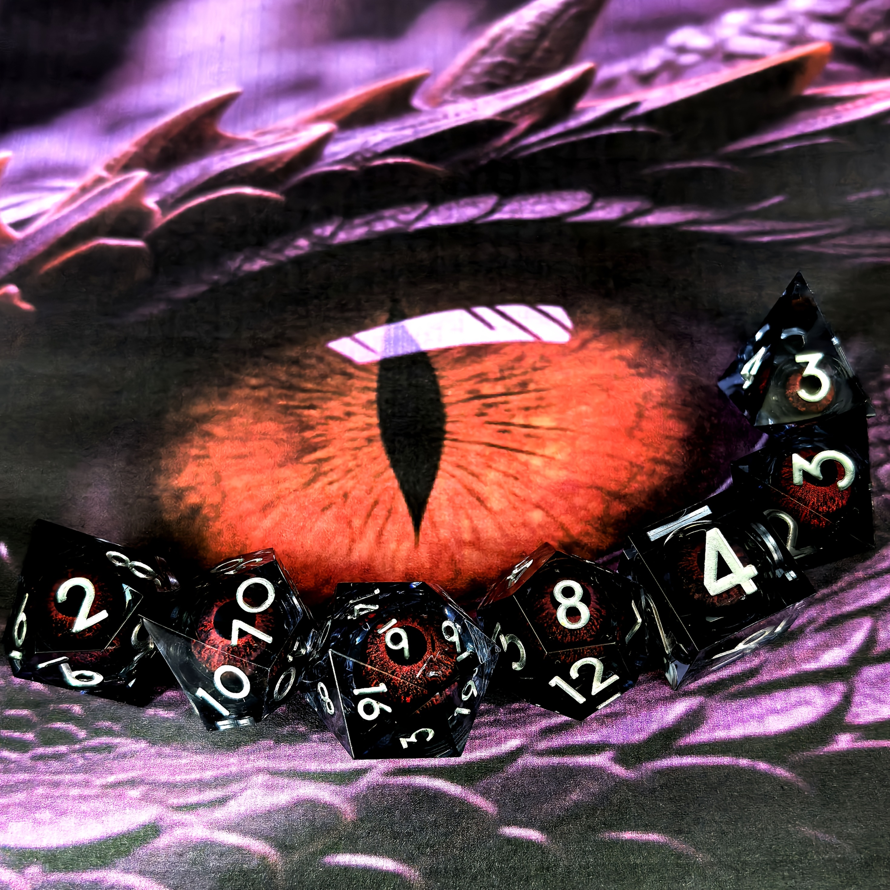Dragon Eye DND Sharp Resin Liquid Dice