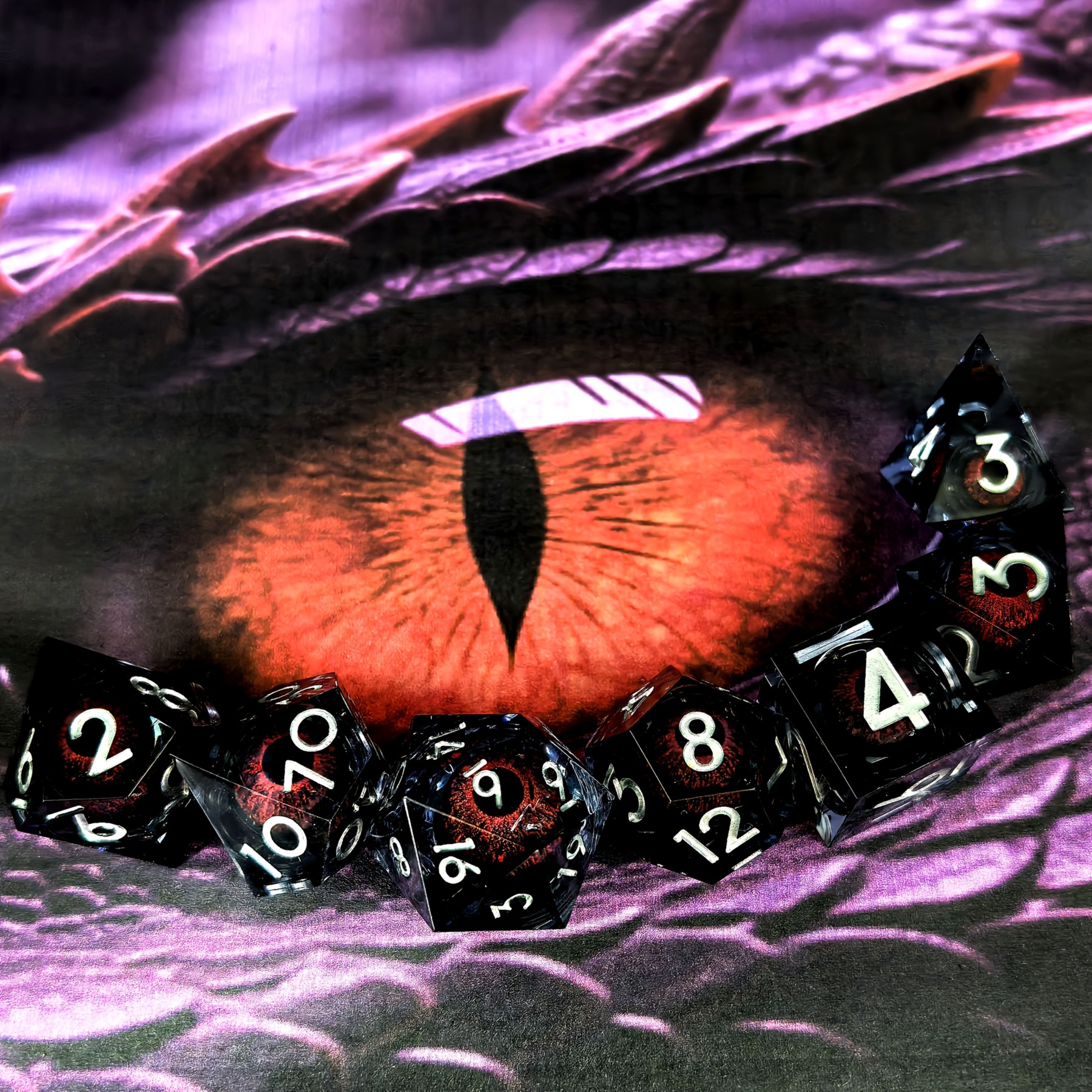 Dragon Eye DND Sharp Resin Liquid Dice