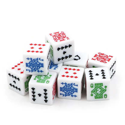Poker Dice D6 bulk for Games & Art - Pack of 3 J Q K