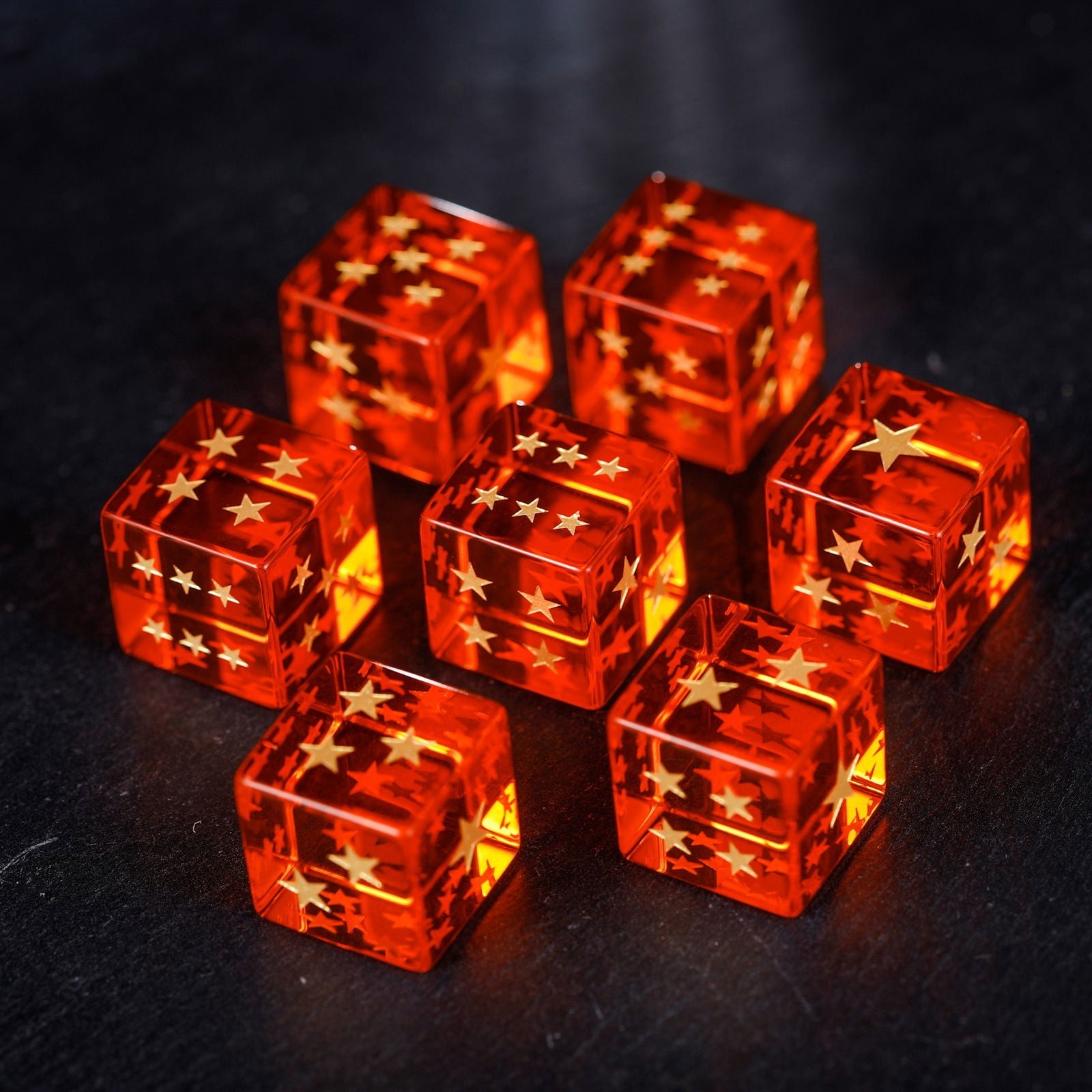 Dragon Star Dice - DnD Dice D6 Inspired By Dragon Ball - Pack of 3