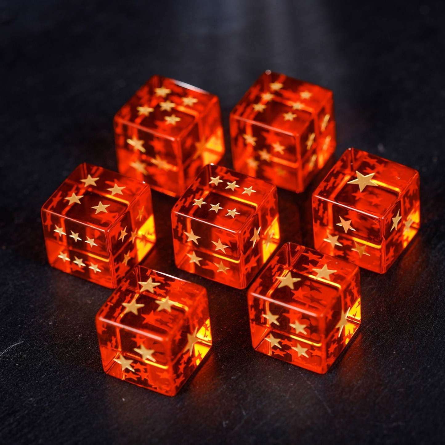 Dragon Star Dice - DnD Dice D6 Inspired By Dragon Ball - Pack of 3