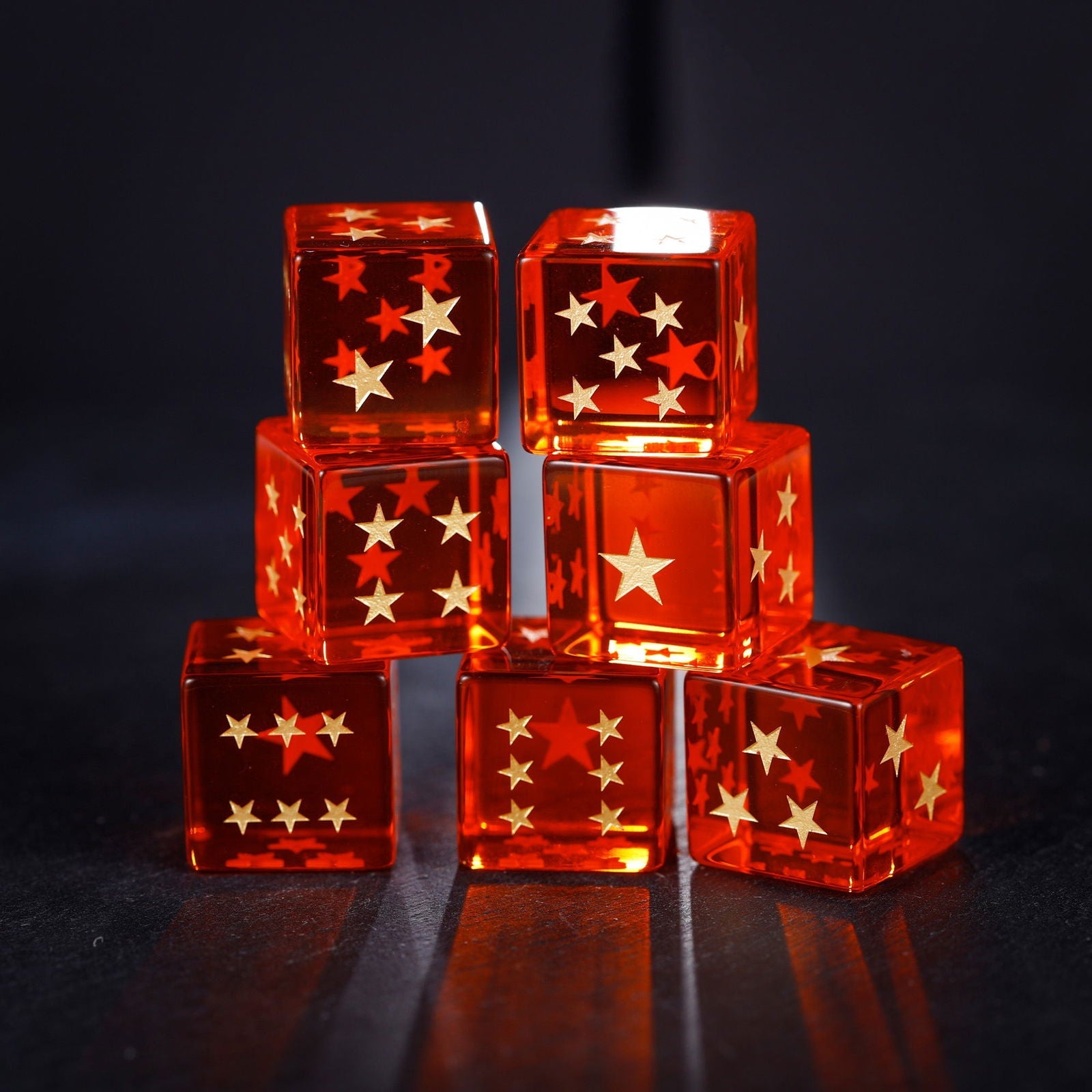 Dragon Star Dice - DnD Dice D6 Inspired By Dragon Ball - Pack of 3