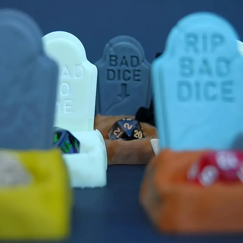 Graveyard Dice Holder with Mini Shovel - "RIP Bad Dice"