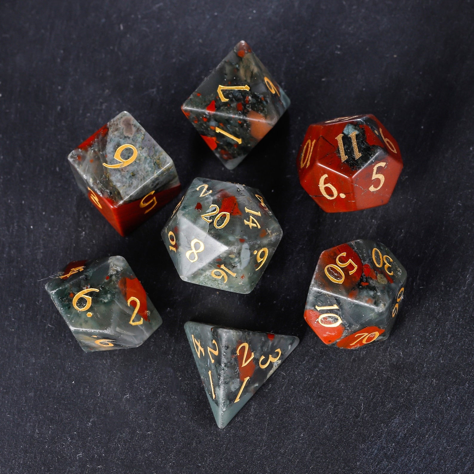 FREE Today: Bloodstone Gemstone Dice (Give away a Mystery Monster D&D RPG Figures Miniatures)