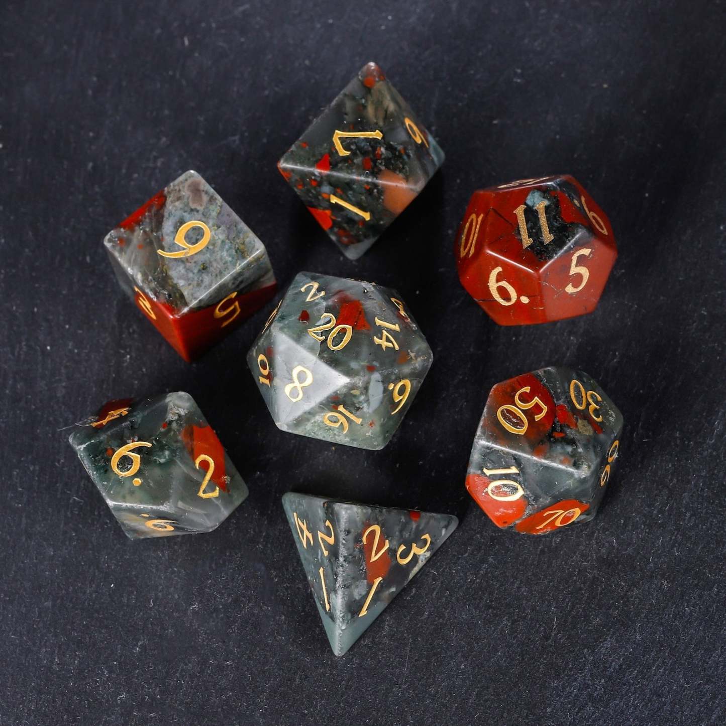 FREE Today: Bloodstone Gemstone Dice (Give away a Mystery Monster D&D RPG Figures Miniatures)
