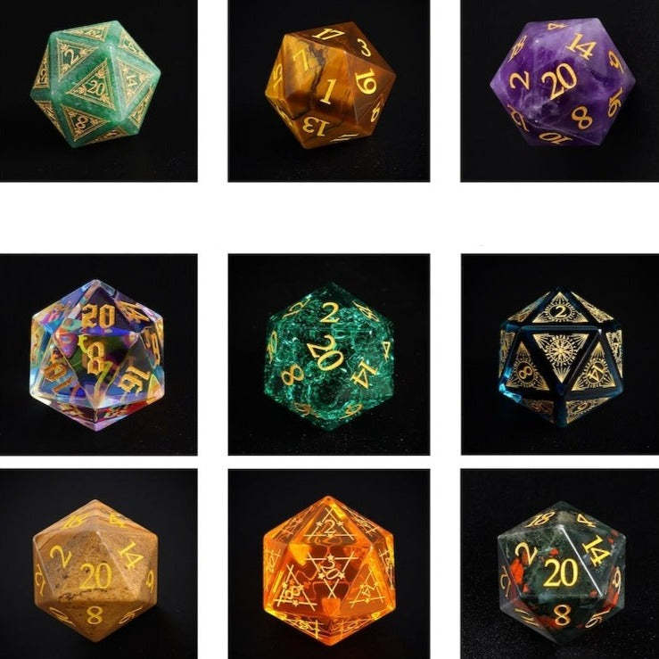 Mystery Gemstone Dice (Give away a Mystery Monster D&D RPG Figures Miniatures)