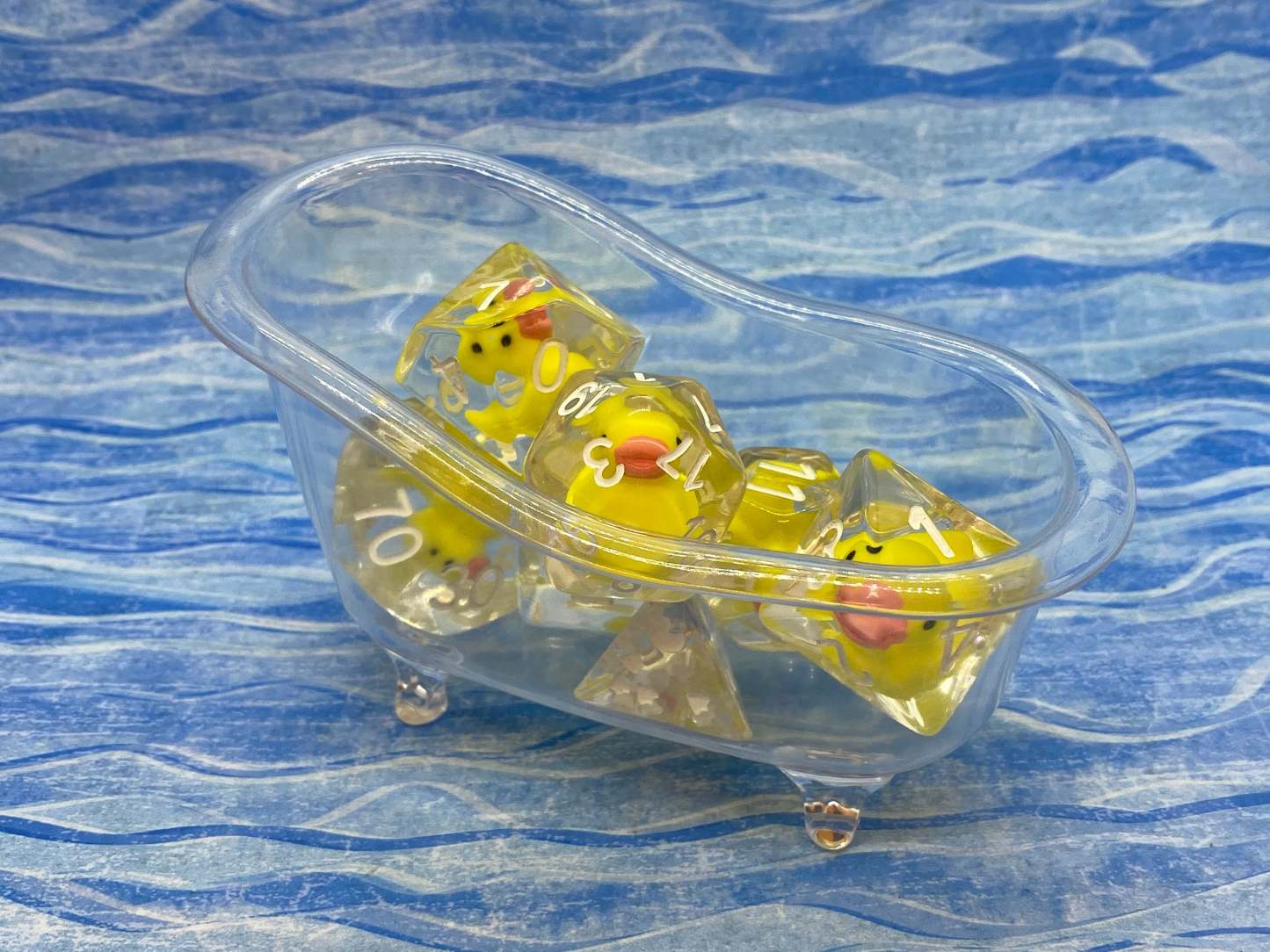 Lucky Ducks in a Row Dice Set (Give away a random Resin  Dice)