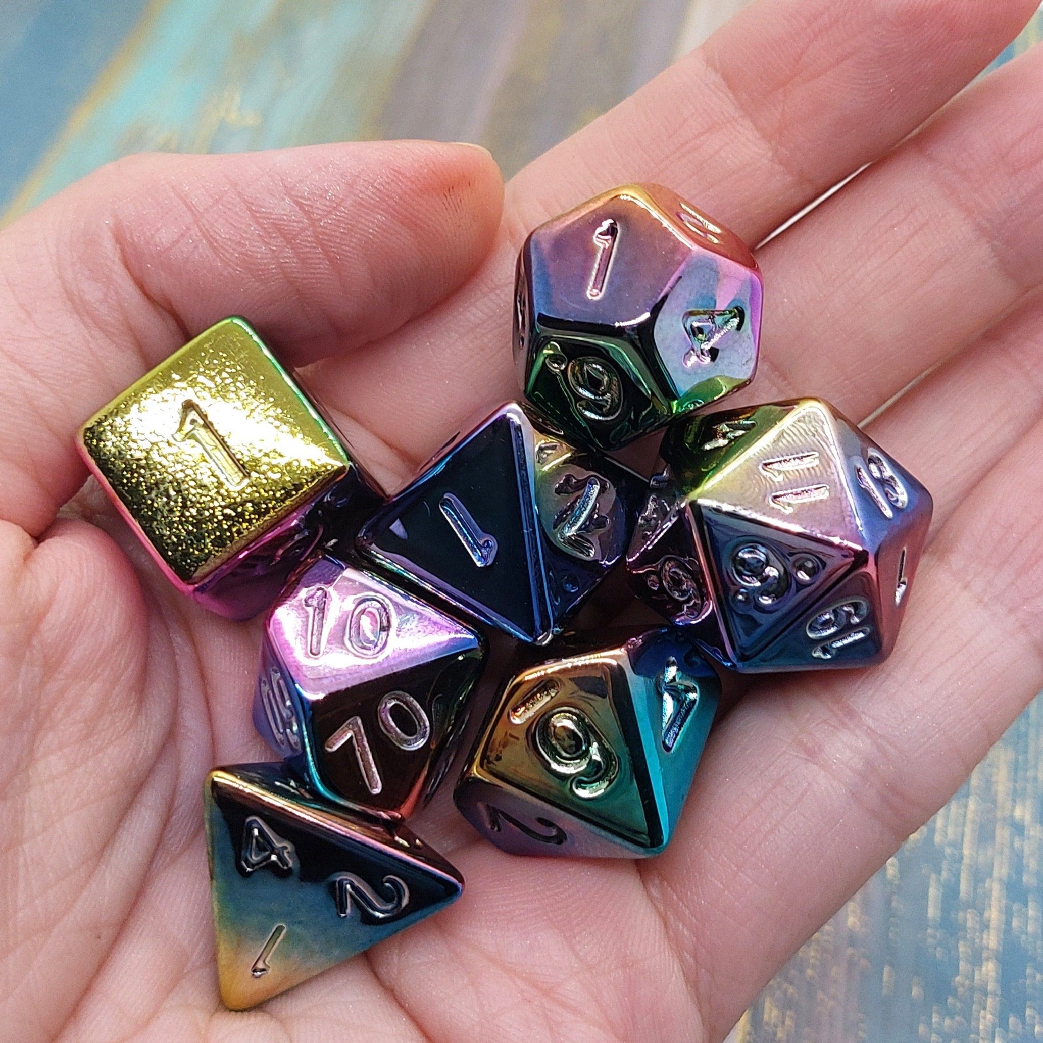 Liquid Metal DnD Dice Set (Give away a random dice set)