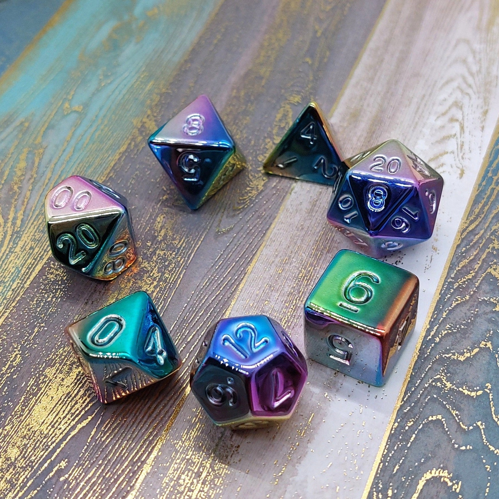Liquid Metal DnD Dice Set (Give away a random dice set)