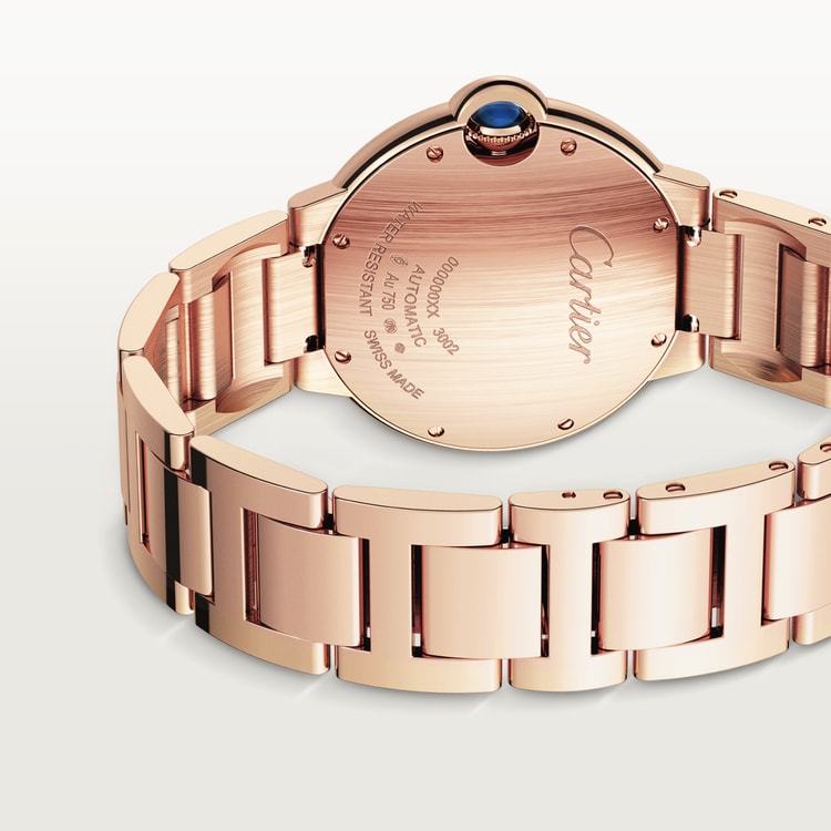 CA018 Ballon Bleu de Cartier watch, 36 mm, mechanical movement with automatic winding. Rose gold