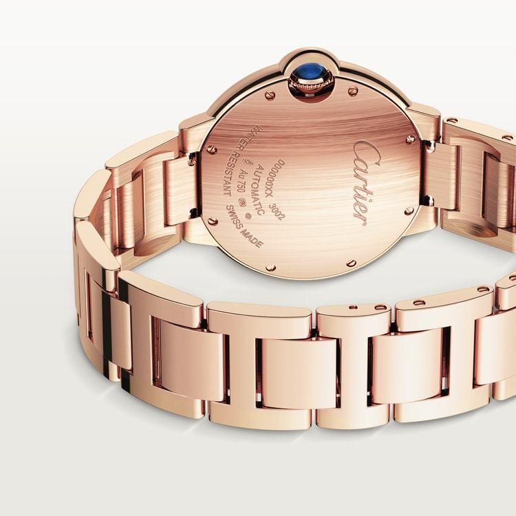 CA018 Ballon Bleu de Cartier watch, 36 mm, mechanical movement with automatic winding. Rose gold